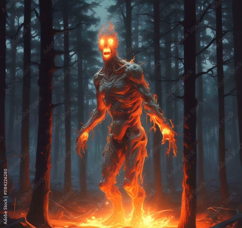Illustration of glowing spirit. Illustration of glowing spirit.