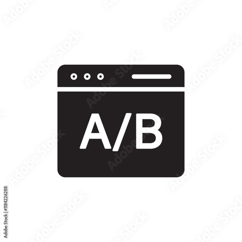 A B test icon Line Art Logo set