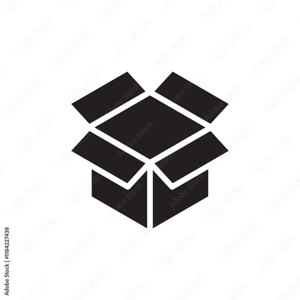 Box opened icon Line Art Logo set Box opened icon Line Art Logo set