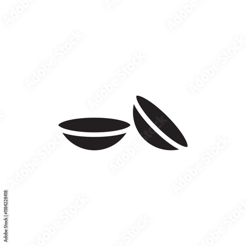 contact lenses icon Line Art Logo set