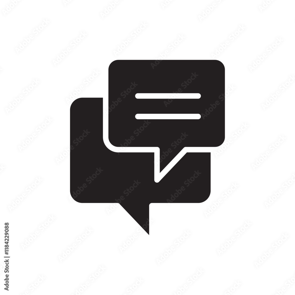 Discussion icon Line Art Logo set Discussion icon Line Art Logo set