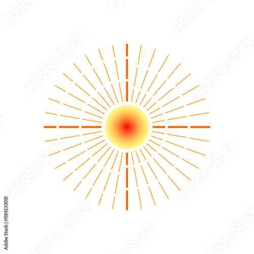 Pain area marked with red target. Sore spot icon for body discomfort. Hurt place indicator used in medical advertisements. Abstract ache localization symbol