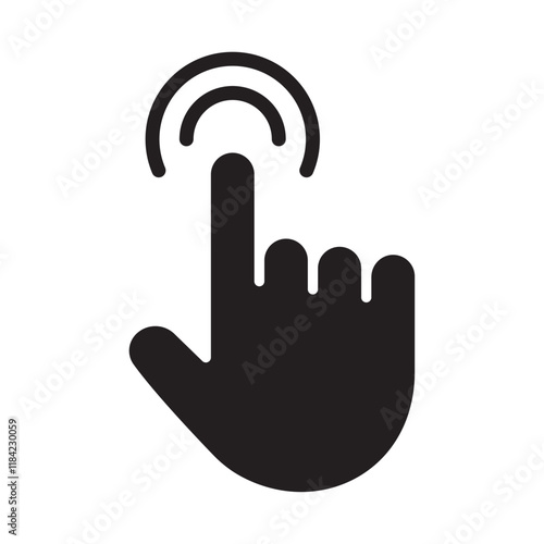 finger tap icon Line Art Logo set