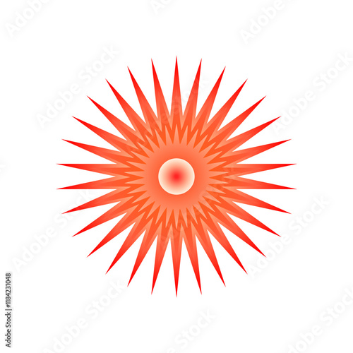 Red circle symbolizing pain location. Sore region marker for discomfort. Targeted ache icon. Hurt place indicator used in painkiller promotional signs