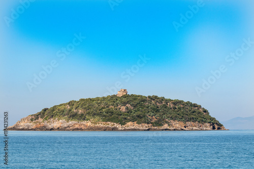 Isola di Cirella island off the coast of Italy near Diamante photo