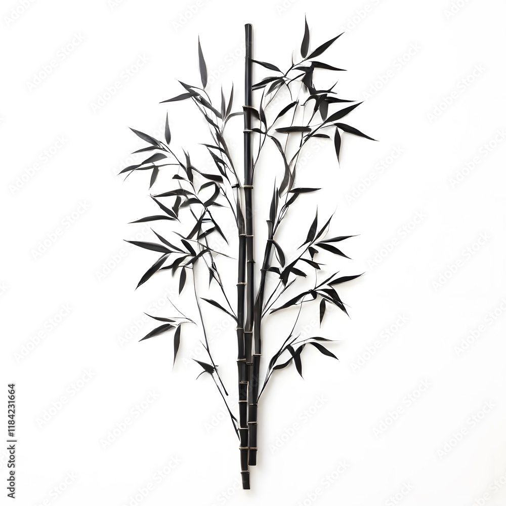 Obraz premium A beautiful green bush tree isolated on a white background