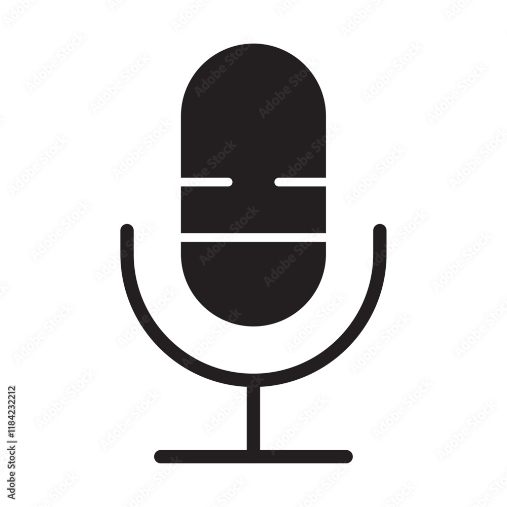 Microphone icon Line Art Logo set Microphone icon Line Art Logo set