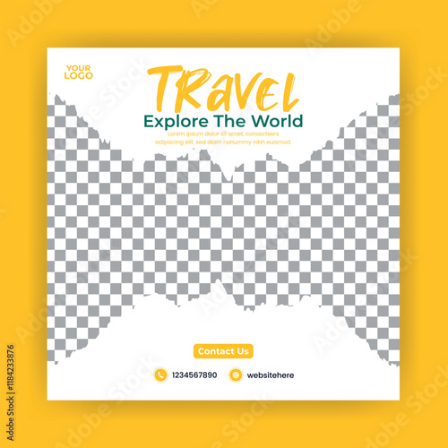 Travel and Tourism Business Marketing Social Media Post Design.