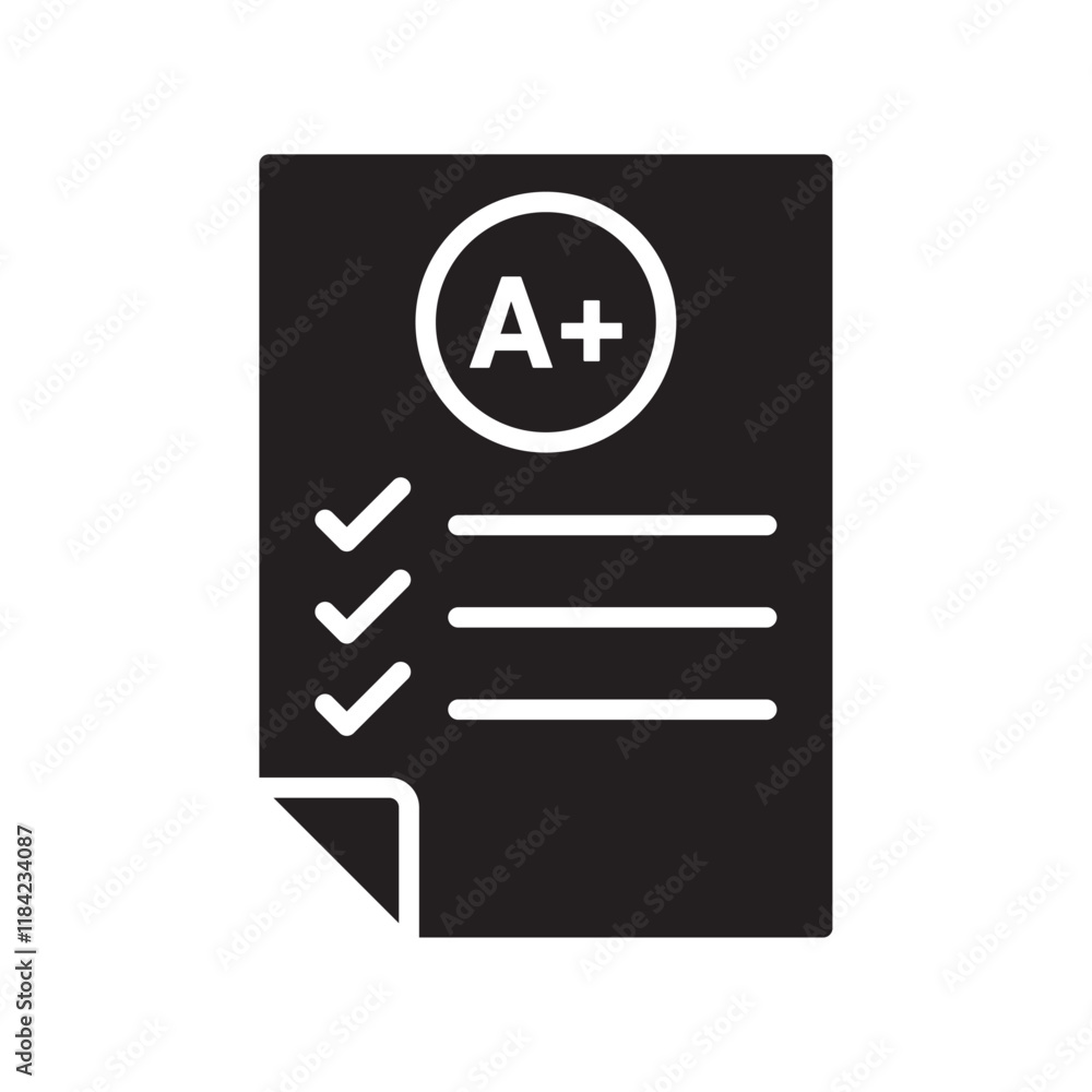 Report card icon Line Art Logo set Report card icon Line Art Logo set