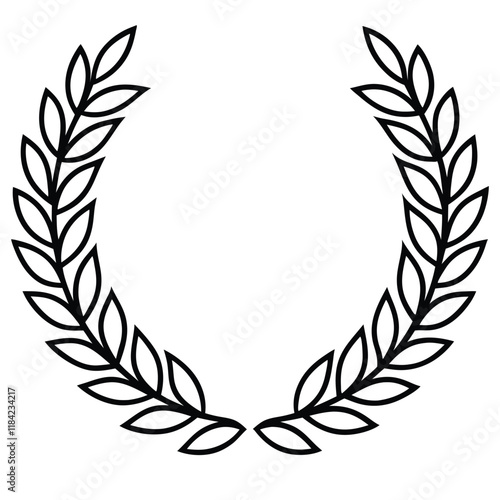 laurel wreath different set vector design