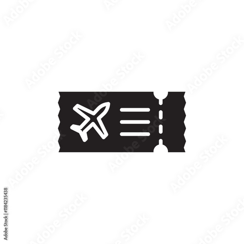Ticket icon Line Art Logo set