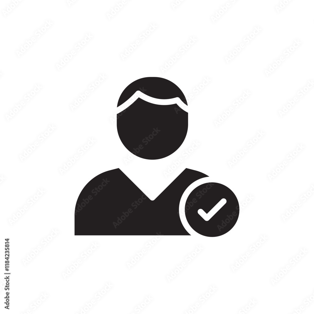 User check icon Line Art Logo set