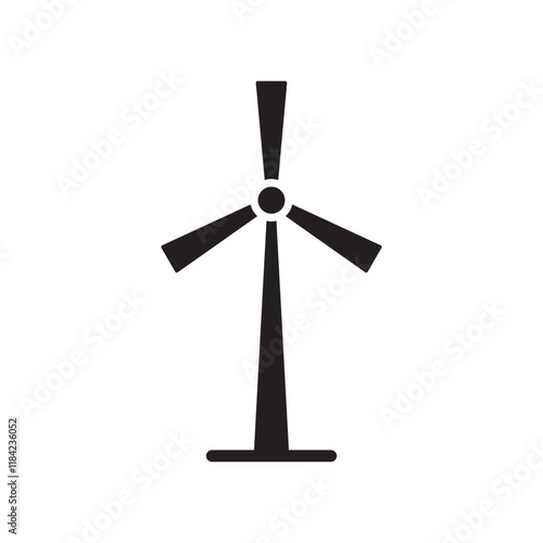 Wind turbine icon Line Art Logo set
