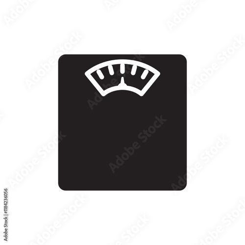 Weight scale icon Line Art Logo set