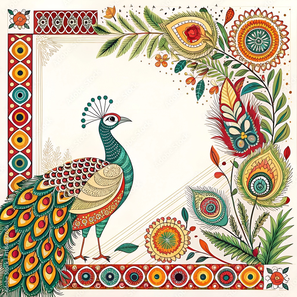 Fototapeta premium peacock feather pattern