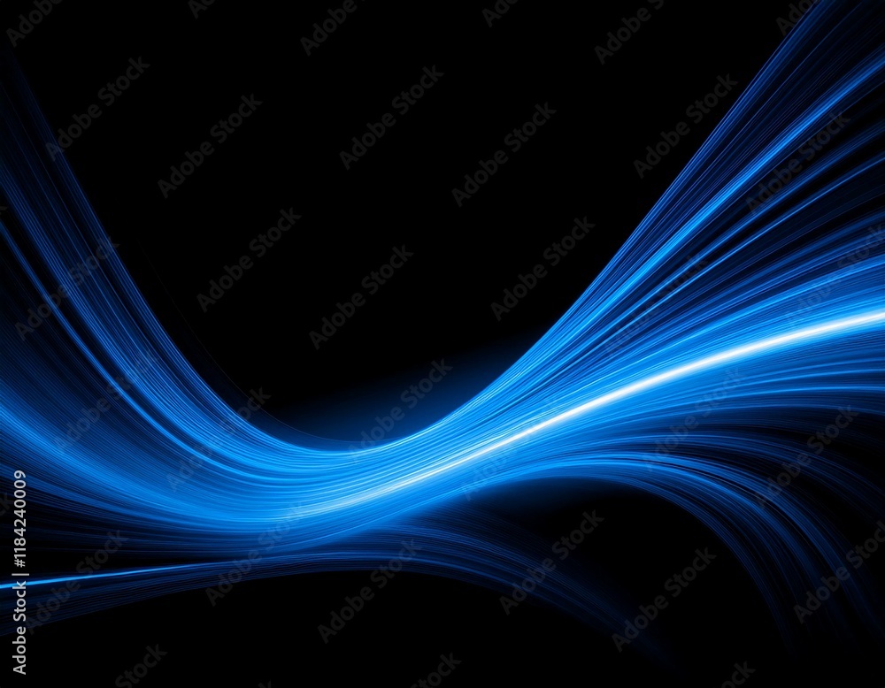Naklejka premium New Abstract Background with Wavy Lines 