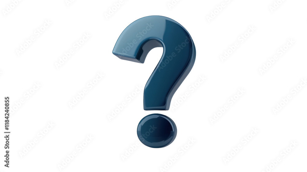 3d question mark isolated on white background 3d question mark isolated on white background