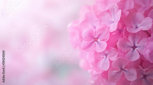 Pink Lilac Flower Closeup in Soft Focus with Pastel Petals and Dreamy Background for Spring Nature Photography and Floral Decoration