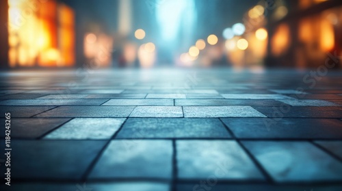 Evening Walkway in Business District