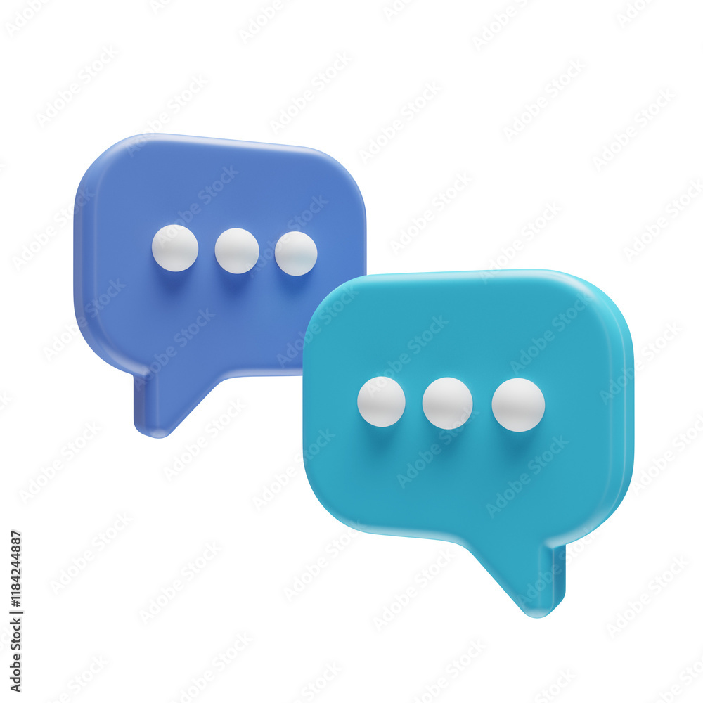 chat bubble 3d icon illustration isolated on transparent background chat bubble 3d icon illustration isolated on transparent background