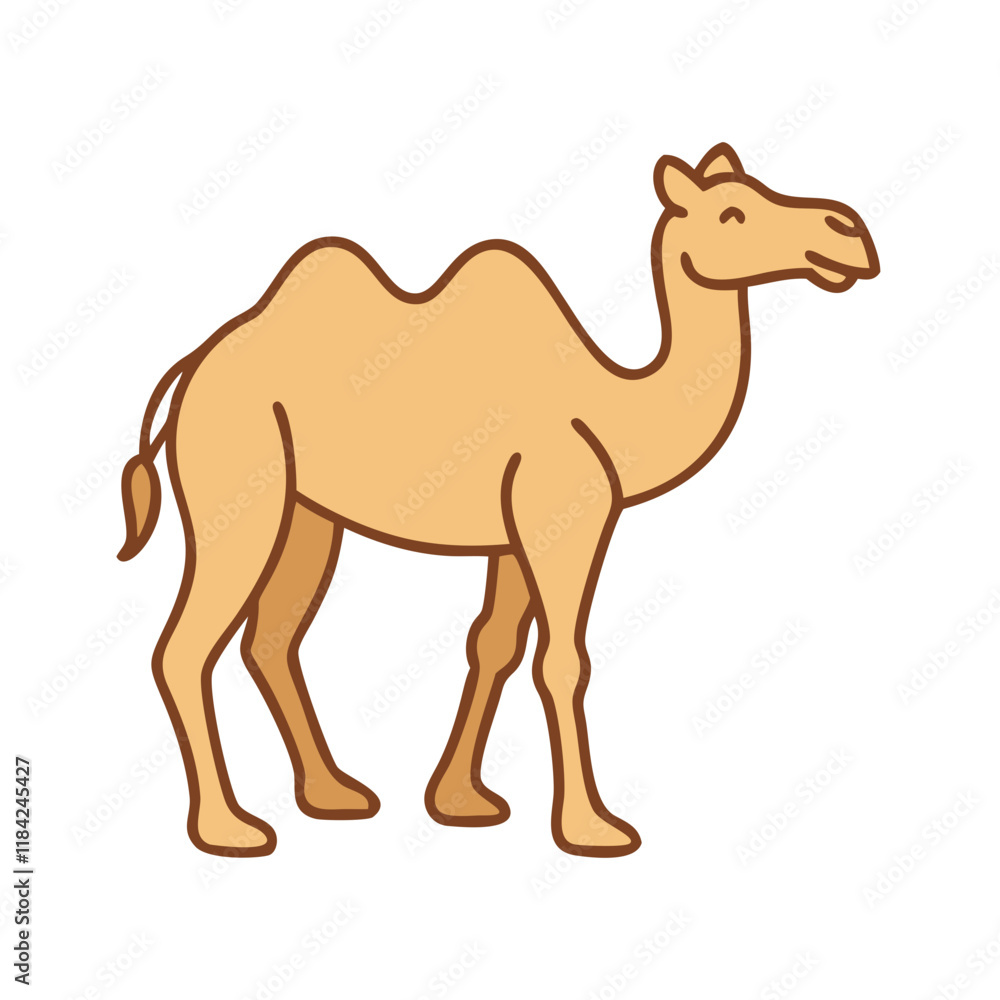 Fototapeta premium camel vector icon, animals vector illustration - simple illustration of camel perfect for logos, and animals-themed designs.