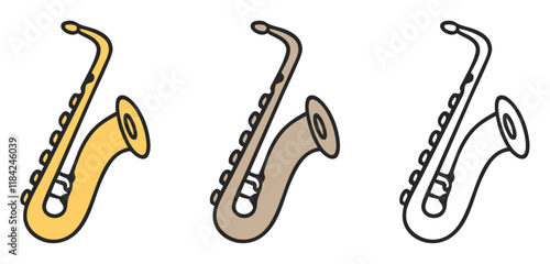 Saxophone Vector Illustration Pack