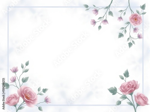 Soft lavender and blue funeral flyer template background with subtle floral and nature motifs