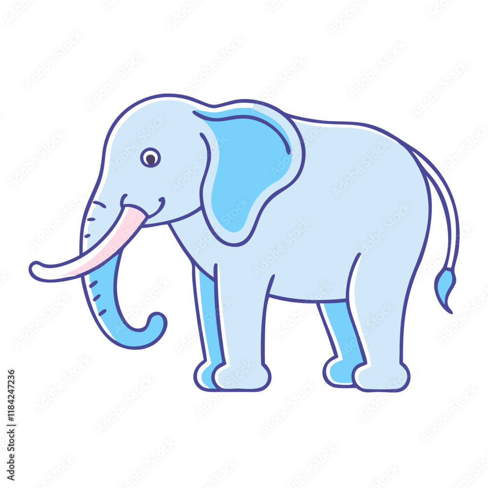 Fototapeta premium elephant vector icon, animals vector illustration - simple illustration of elephant perfect for logos, and animals-themed designs.