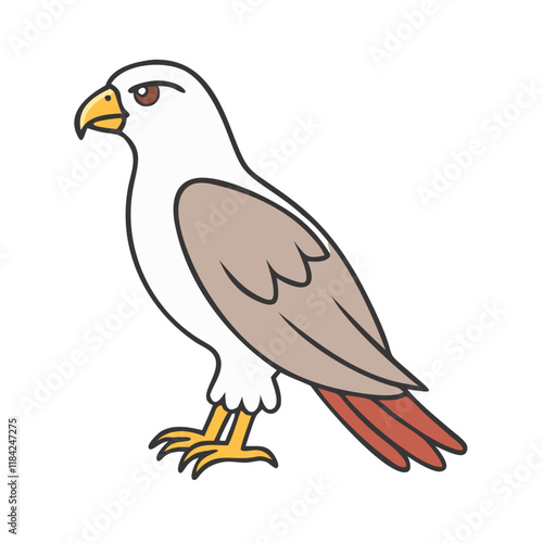 falcon vector icon, animals vector illustration - simple illustration of falcon perfect for logos, and animals-themed designs. photo