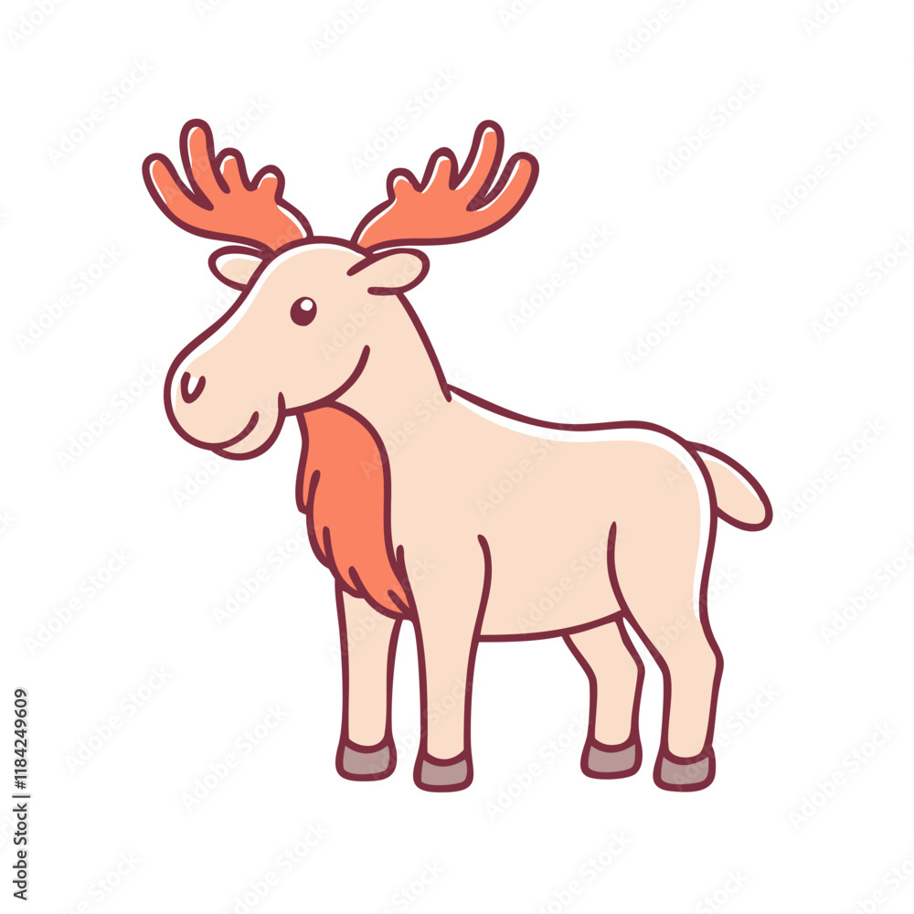 moose vector icon, animals vector illustration - simple illustration of moose perfect for logos, and animals-themed designs. moose vector icon, animals vector illustration - simple illustration of moose perfect for logos, and animals-themed designs.
