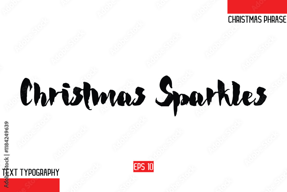 Modern Cursive Typography Text Of Christmas Gift Phrase Christmas Sparkles Modern Cursive Typography Text Of Christmas Gift Phrase Christmas Sparkles