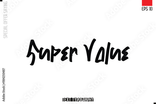 Typography Lettering Special Offer Design For Advertising  Super Value