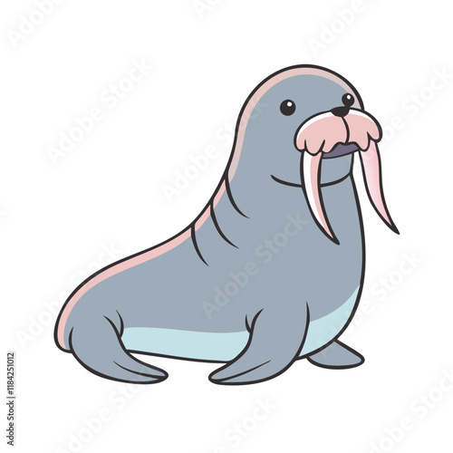 walrus vector icon, animals vector illustration - simple illustration of walrus perfect for logos, and animals-themed designs.