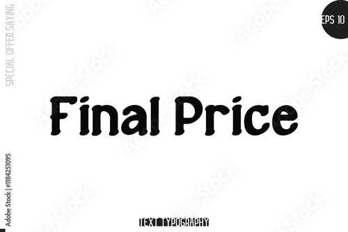 Final Price Special Offer Template Design Banner Typography Text