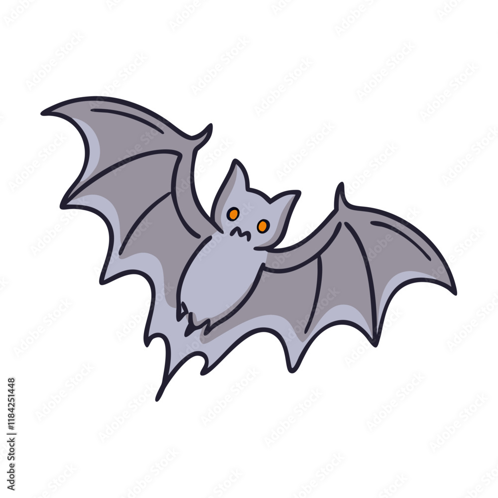 Fototapeta premium bat vector icon, animals vector illustration - simple illustration of bat perfect for logos, and animals-themed designs.