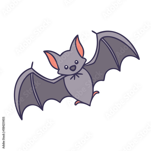 bat vector icon, animals vector illustration - simple illustration of bat perfect for logos, and animals-themed designs.