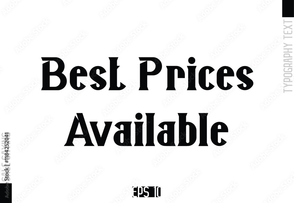 Best Prices Available Sale Template Design Banner Typography Text Best Prices Available Sale Template Design Banner Typography Text