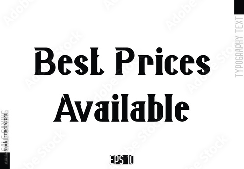Best Prices Available Sale Template Design Banner Typography Text