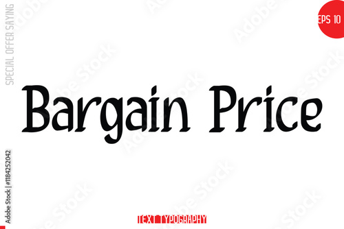 Special Offer Text Banner Design Typography Template Bargain Price