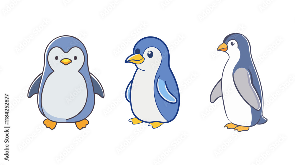 Naklejka premium penguin vector icon, animals vector illustration - simple illustration of penguin perfect for logos, and animals-themed designs.