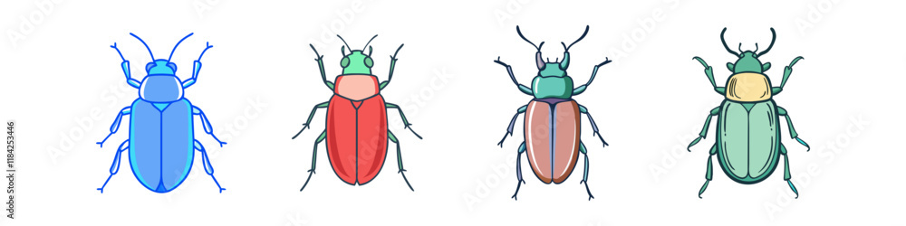 beetle vector icon, animals vector illustration - simple illustration of beetle perfect for logos, and animals-themed designs.