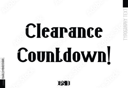 Sale Template Design Banner Typography Text Clearance Countdown!