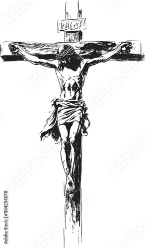 Illustration of Jesus on the cross representing crucifixion and Christianity.