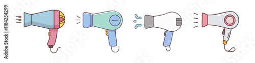 hair dryer 01 vector icon, electronics vector illustration - simple illustration of hair dryer 01 perfect for logos, and electronics-themed designs.