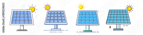 solar panel 01 vector icon, electronics vector illustration - simple illustration of solar panel 01 perfect for logos, and electronics-themed designs.