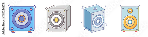 subwoofer 01 vector icon, electronics vector illustration - simple illustration of subwoofer 01 perfect for logos, and electronics-themed designs.