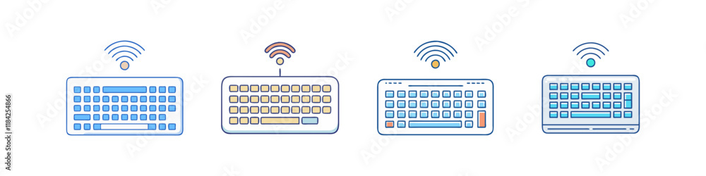wireless keyboard 01 vector icon, electronics vector illustration - simple illustration of wireless keyboard 01 perfect for logos, and electronics-themed designs. wireless keyboard 01 vector icon, electronics vector illustration - simple illustration of wireless keyboard 01 perfect for logos, and electronics-themed designs.