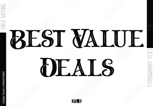 Sale Template Design Banner Typography Text  Best Value Deals
