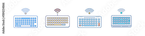 wireless keyboard 01 vector icon, electronics vector illustration - simple illustration of wireless keyboard 01 perfect for logos, and electronics-themed designs.