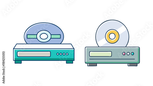 cd dvd player 02 vector icon, electronics vector illustration - simple illustration of cd dvd player 02 perfect for logos, and electronics-themed designs.